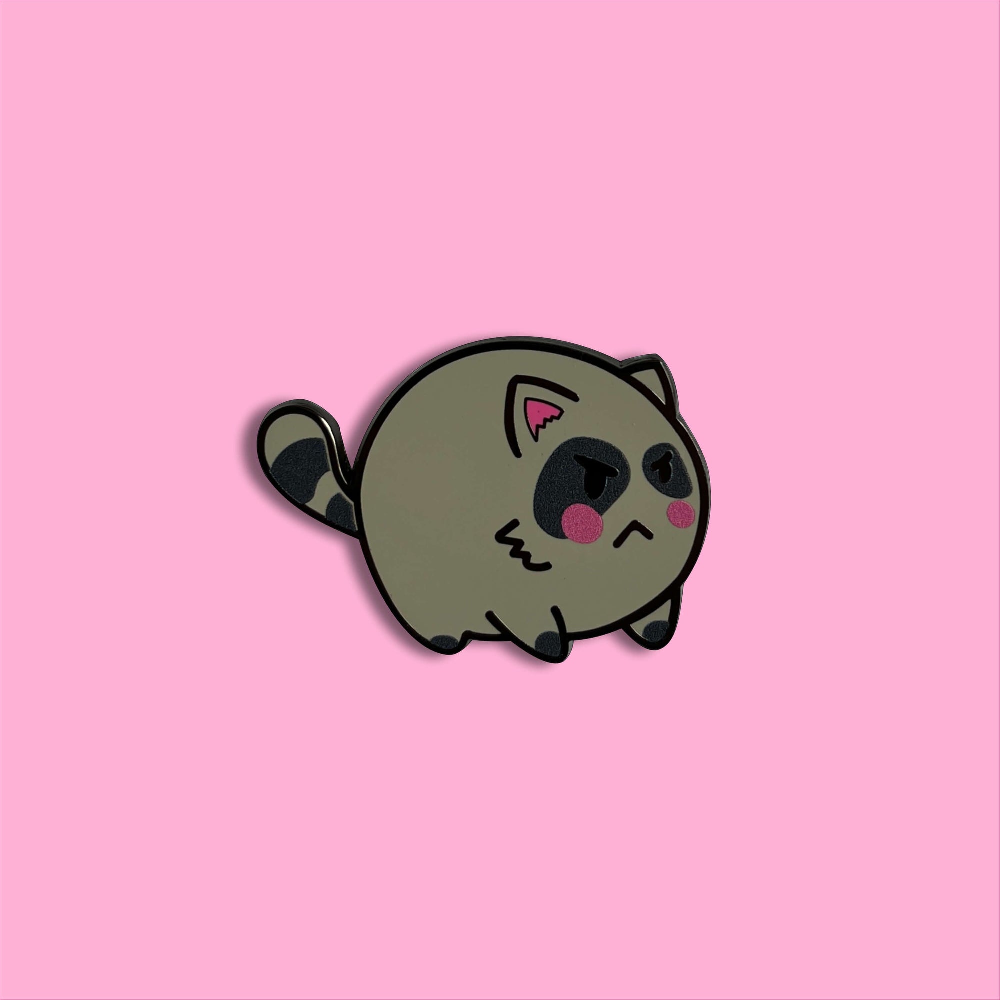 Raccoon Mochi Enamel Pin